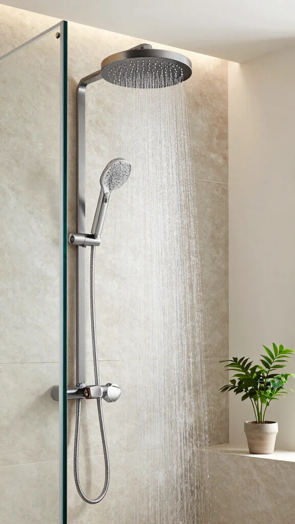 12 Master Bathroom Shower Head Ideas for a Luxurious Personal Sanctuary - 1. Rainfall Shower Head for a Downpour Effect 1