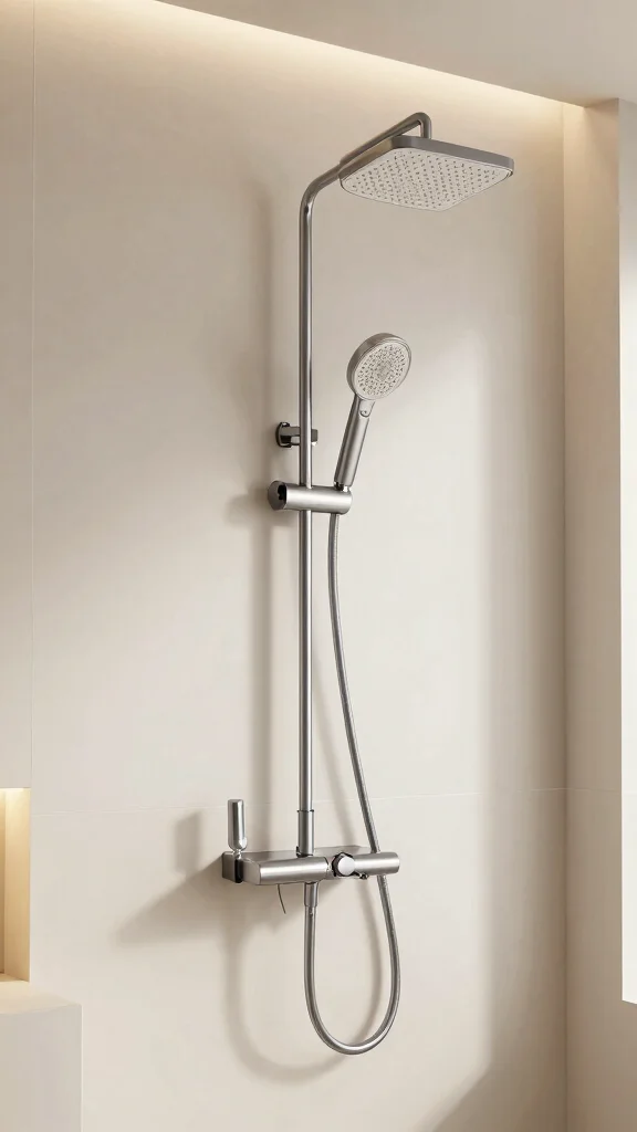 12 Master Bathroom Shower Head Ideas for a Luxurious Personal Sanctuary - 11. Stylish Shower Panels for a Complete Experience 1
