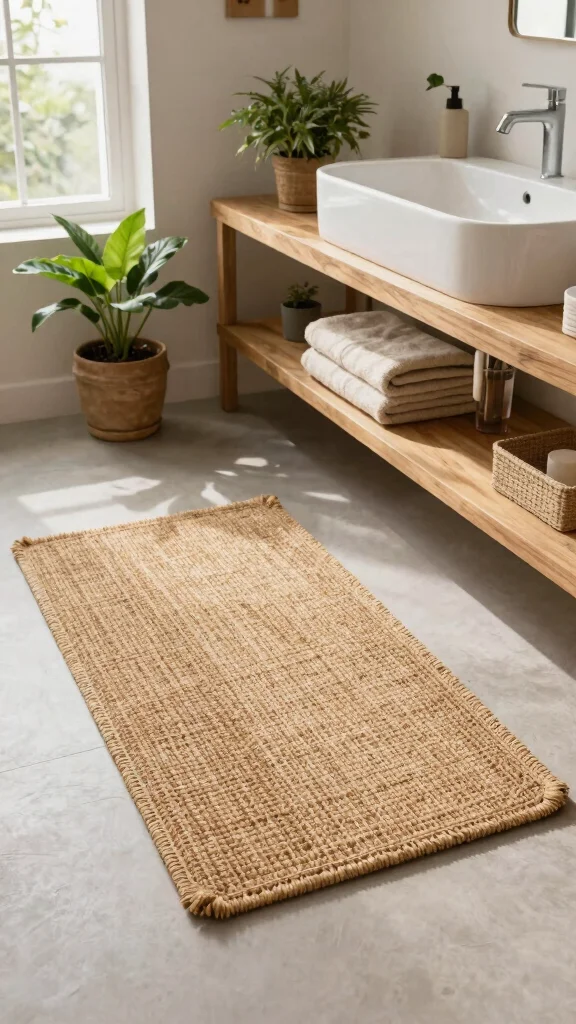 12 Neutral Bathroom Rug Ideas That Work With Any Color Palette - 11. Eco-Friendly Hemp Bath Mat 1