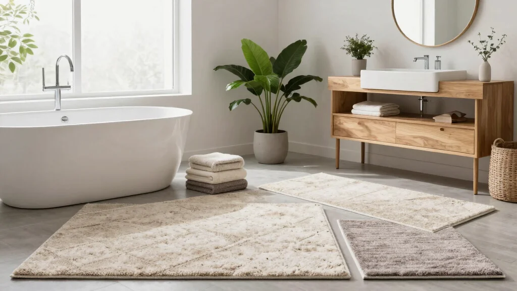 12 Neutral Bathroom Rug Ideas That Work With Any Color Palette