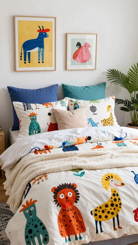 12 Pillow Case Ideas for Bedrooms: From Linen to Silk and Beyond - 11. Printed Canvas Pillow Cases 1