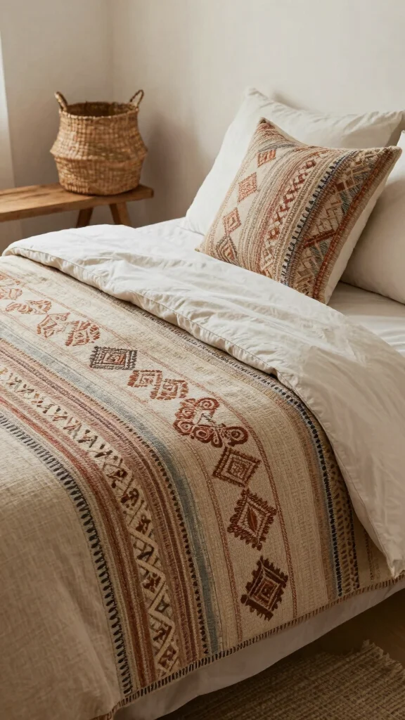 12 Pillow Case Ideas for Bedrooms: From Linen to Silk and Beyond - 5. Handwoven Textile Pillow Cases 1