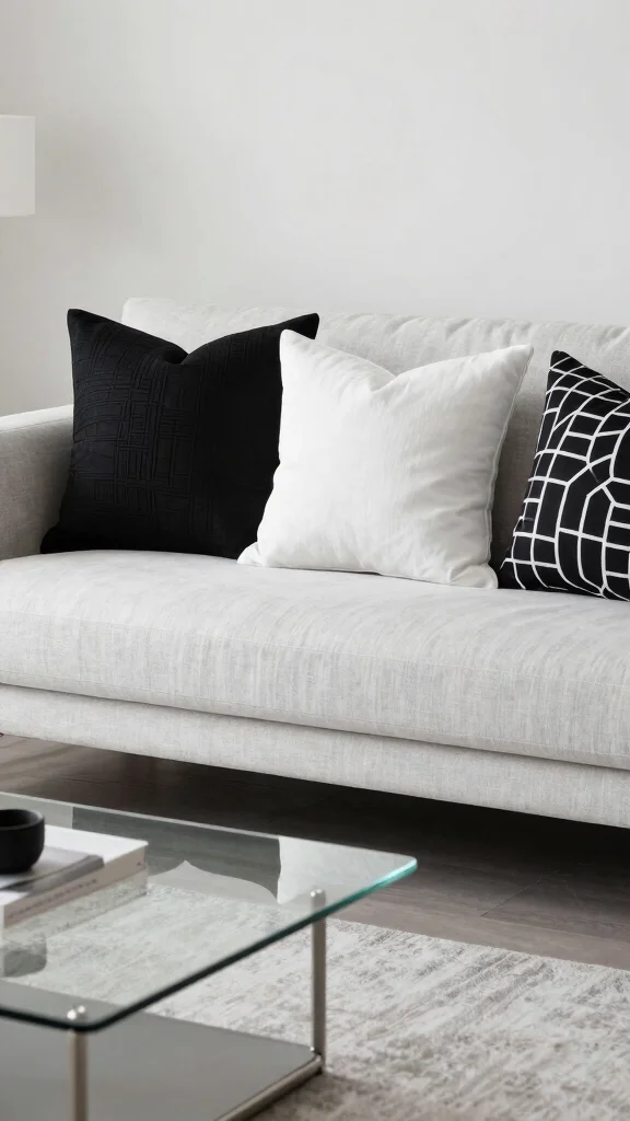 12 Pillow Cover Design Ideas for Custom Personalized Home Accents - 4. Minimalist Monochrome 1
