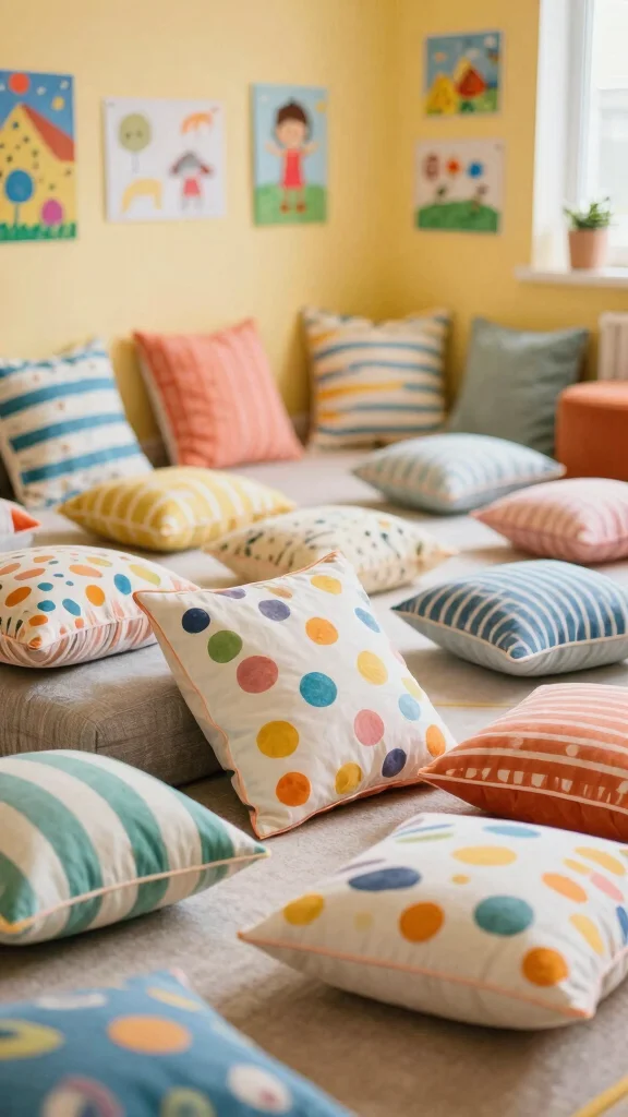 12 Pillow Cover Design Ideas for Custom Personalized Home Accents - 5. Playful Patterns 1