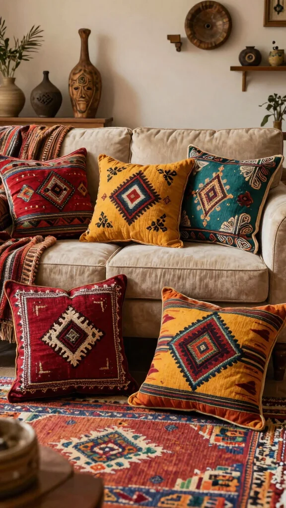12 Pillow Cover Design Ideas for Custom Personalized Home Accents - 6. Ethnic Inspirations 1