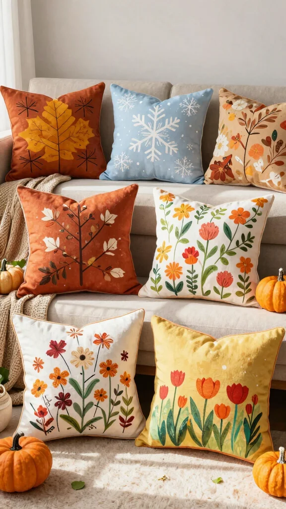 12 Pillow Sewing Ideas for Handmade Covers, Inserts, and Shapes - 12. Seasonal Decor Pillows 1