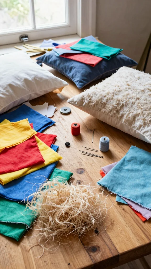 12 Pillow Sewing Ideas for Handmade Covers, Inserts, and Shapes - 3. DIY Pillow Inserts from Recycled Fibers 1
