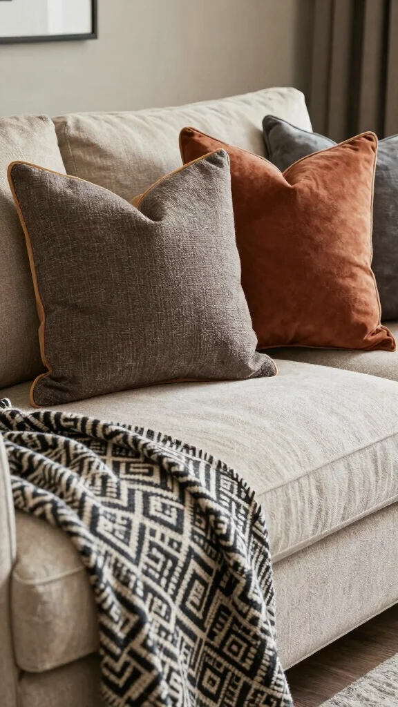 12 Pillow Sewing Project Ideas for Every Skill Level and Room - 7. Pillow with Piping 1