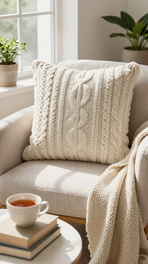 12 Pillow Sewing Project Ideas for Every Skill Level and Room - 9. Knit Pillow Covers 1