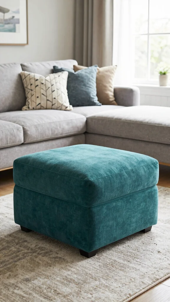 12 Pillow Storage Ideas to Stash Extra Cushions Without Clutter - 2. Decorative Storage Ottoman 1
