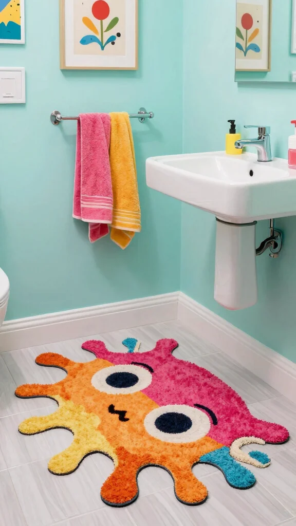 12 Powder Room Rug Ideas for a Small Statement-Making Floor - 11. Statement Mats 1