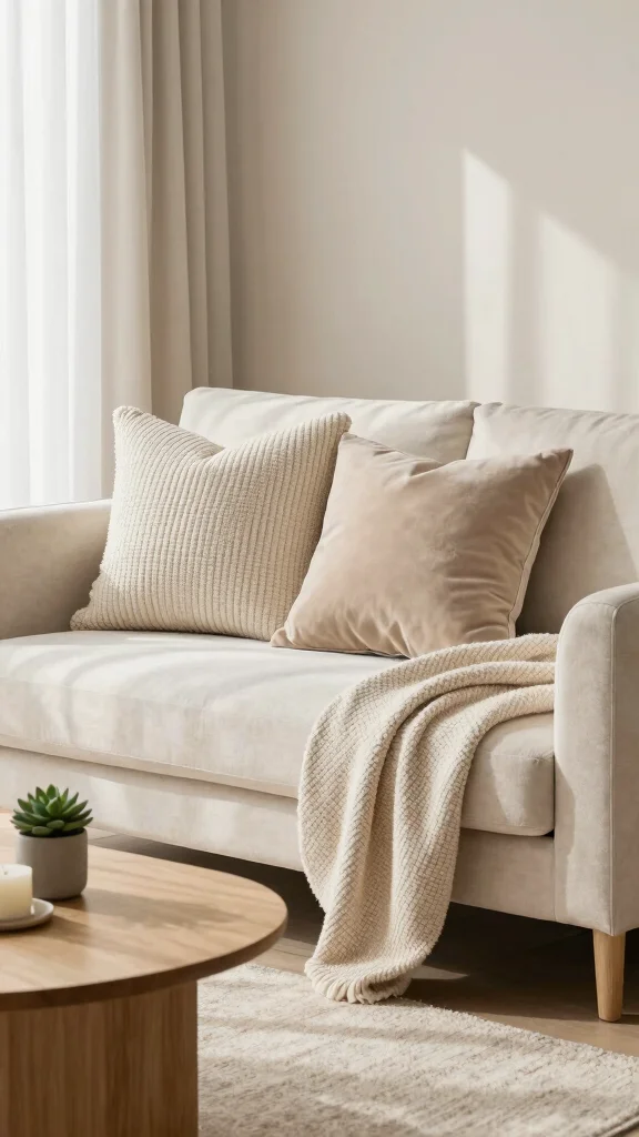 12 Set of 2 Pillow Ideas for Paired Coordinated Couch or Bed Styling - 1. Textured Neutrals 1