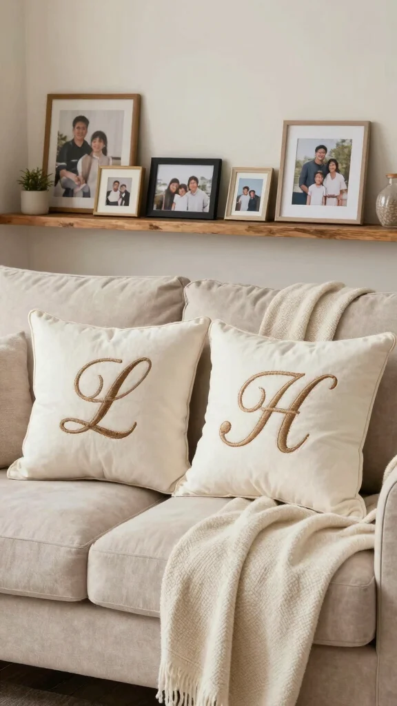 12 Set of 2 Pillow Ideas for Paired Coordinated Couch or Bed Styling - 10. Personalized Touch 1