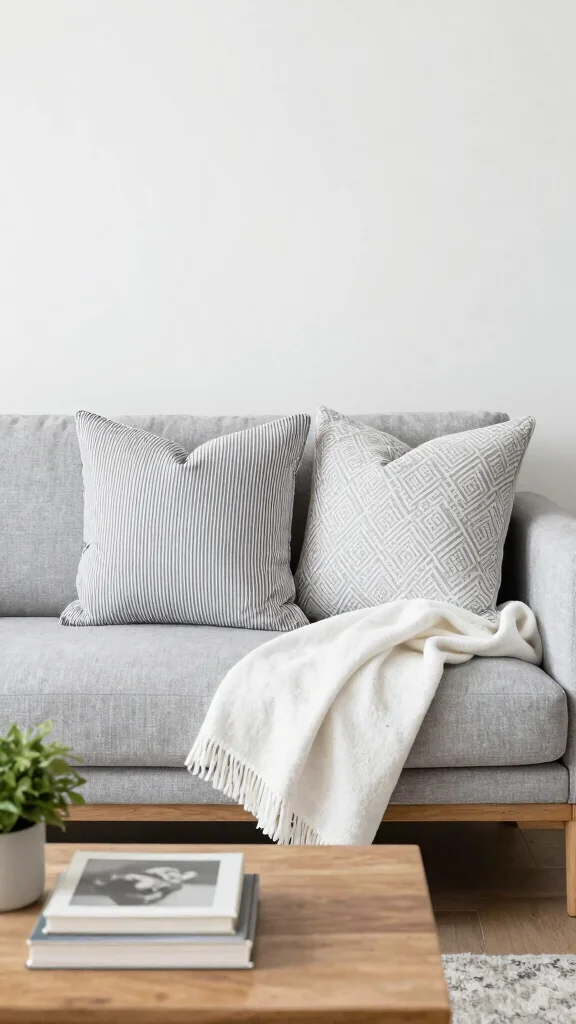 12 Set of 2 Pillow Ideas for Paired Coordinated Couch or Bed Styling - 3. Minimalist Patterns 1