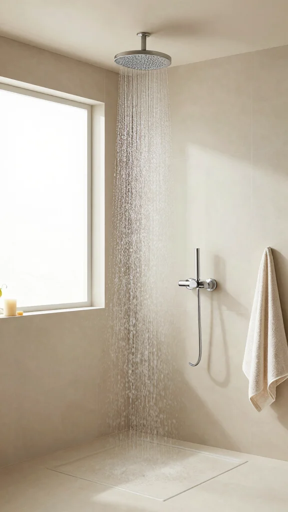 12 Shower Head Extension Ideas for Better Reach Height and Angle - 3. Ceiling-Mounted Shower Heads 1