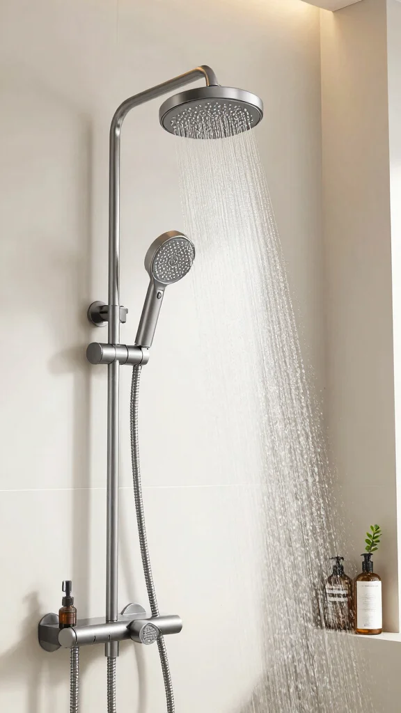 12 Shower Head Extension Ideas for Better Reach Height and Angle - 6. Adjustable Shower Heads with Built-in Handhelds 1