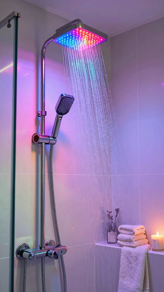 12 Shower Head Upgrade Ideas That Transform Your Daily Shower - 6. LED Shower Heads for a Colorful Experience 1