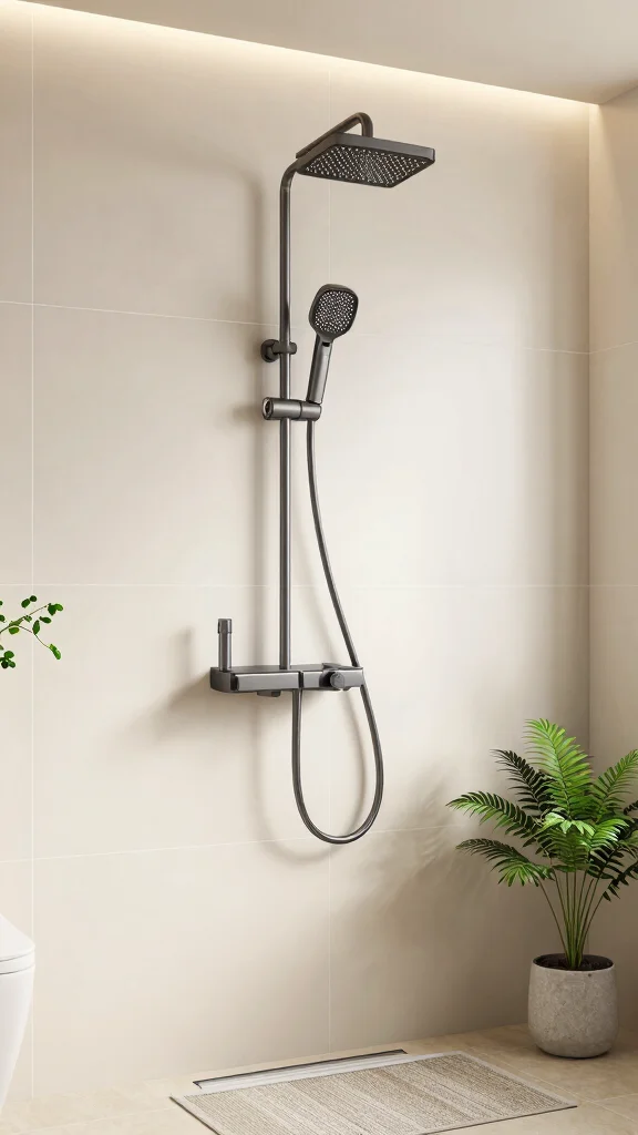12 Shower Head and Handheld Placement Ideas for the Most Functional Setup - 3. Adjustable Handheld for All Heights 1