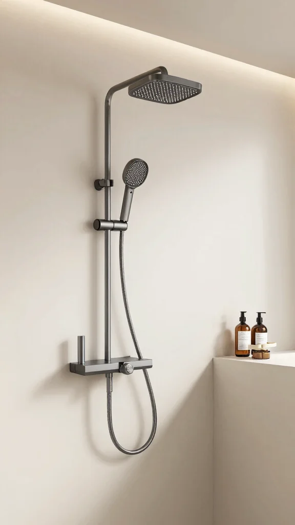12 Shower Head and Handheld Placement Ideas for the Most Functional Setup - 7. Two-in-One Multi-Functional Showerheads 1