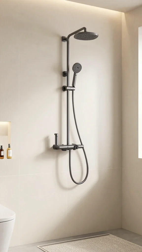 12 Shower Head and Handheld Placement Ideas for the Most Functional Setup - 8. Wall-Mounted Handheld with Adjustable Water Pressure 1