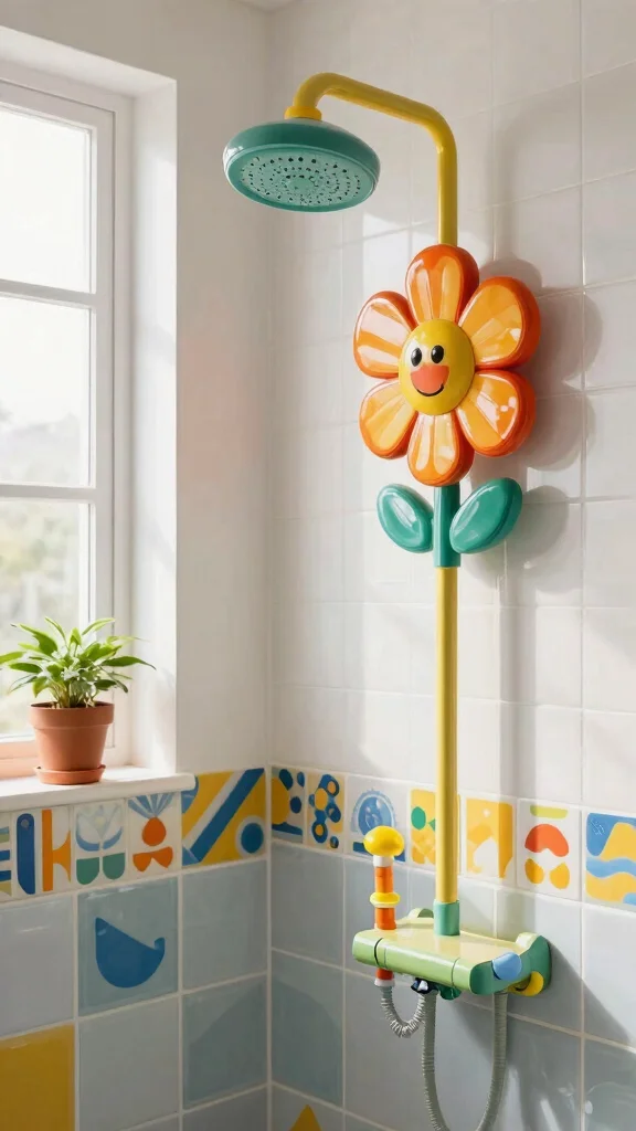 12 Small Shower Head Ideas for Compact Stalls and Tight Bathrooms - 8. Colorful or Themed Shower Heads 1