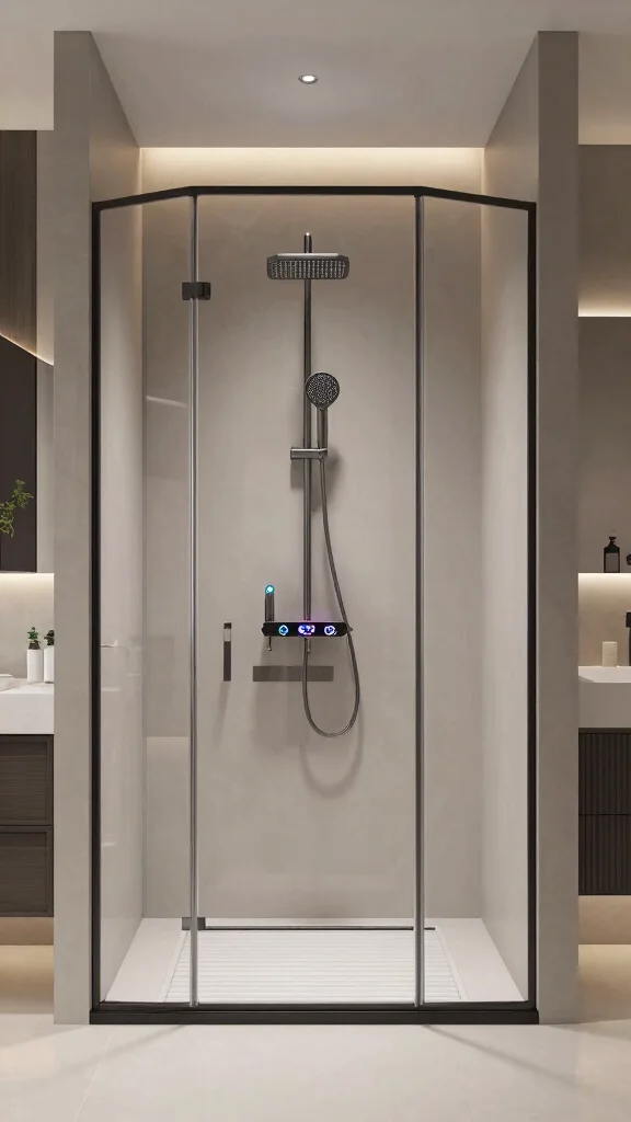 12 Walk-In Shower Double Shower Head Ideas for Full Coverage and Luxury - 9. High-Tech Showers 1