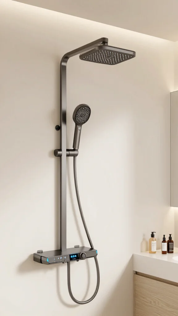 13 Bathroom Shower Head Ideas to Upgrade Your Daily Shower Experience - 8. Smart Shower Heads: The Future of Showering 1