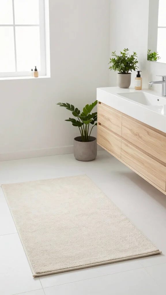 13 Master Bathroom Rug Ideas for a Luxurious Coordinated Floor - 10. Minimalistic Scandinavian Style 1