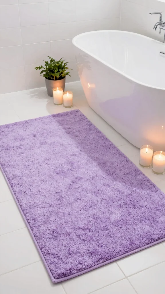 13 Master Bathroom Rug Ideas for a Luxurious Coordinated Floor - 5. Soft Chenille Charm 1