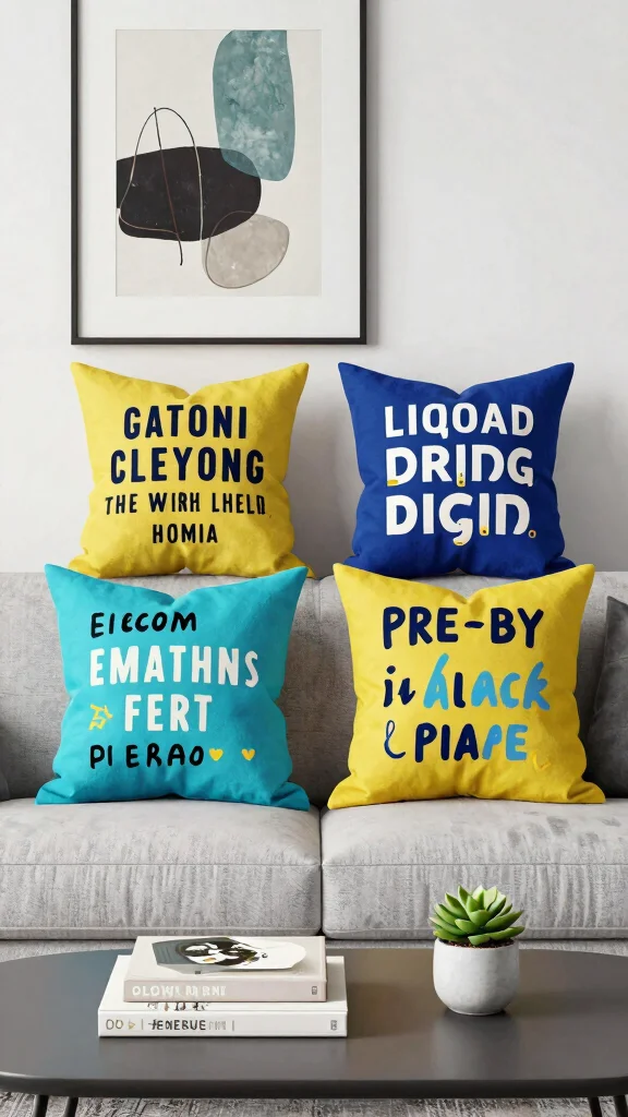 13 Pillow Cover Ideas for a Quick Affordable Room Refresh - 7. Graphic Typography 1