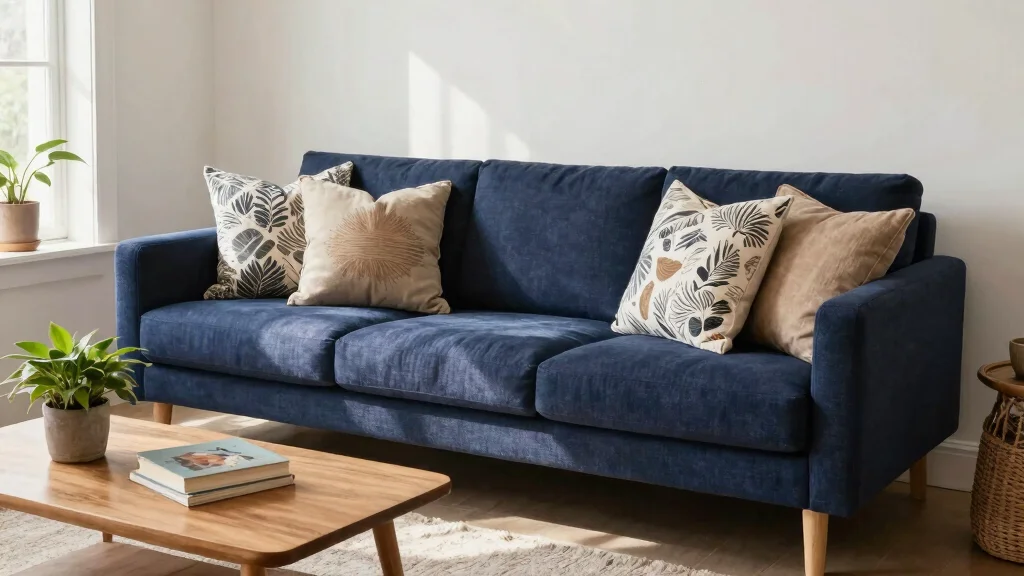 14 Throw Pillow Ideas for a Navy Couch – Illinois Furniture and More