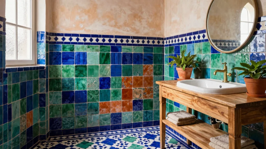 10 Bathroom Zellige Tile Ideas for a Handcrafted, Textured Look - hiomedecor.com