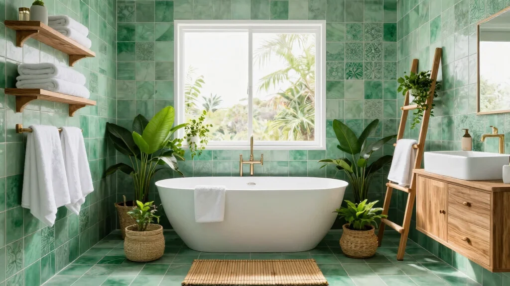 11 Bathroom Green Tile Ideas That Add Color Without Overwhelming - hiomedecor.com